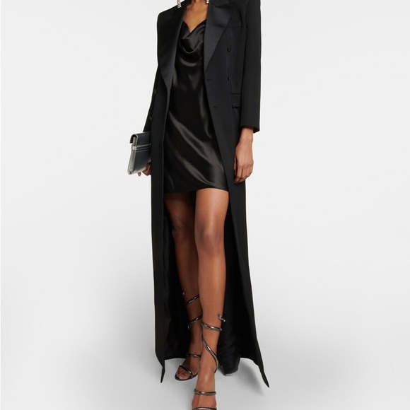 Rene Caovilla Cleo Snake Jeweled Juniper Elegant Black Leather Spiral Heels - Picture 7 of 7